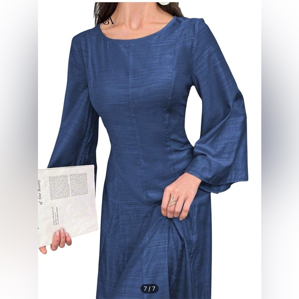 Plain&simple daily wear lightweight dress, Size XL, but fits more like a Large. - Picture 6 of 9